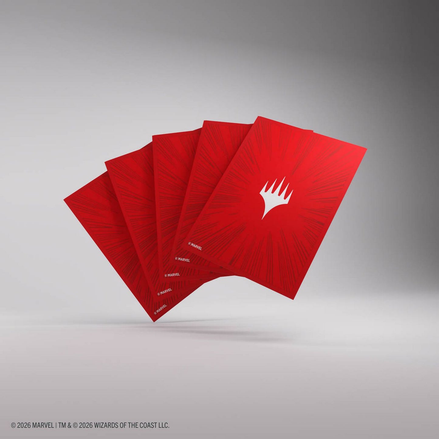 Gamegenic: Magic the Gathering | Marvel Super Heroes Premium Double Sleeving Pack 100 (Comic Burst Red)