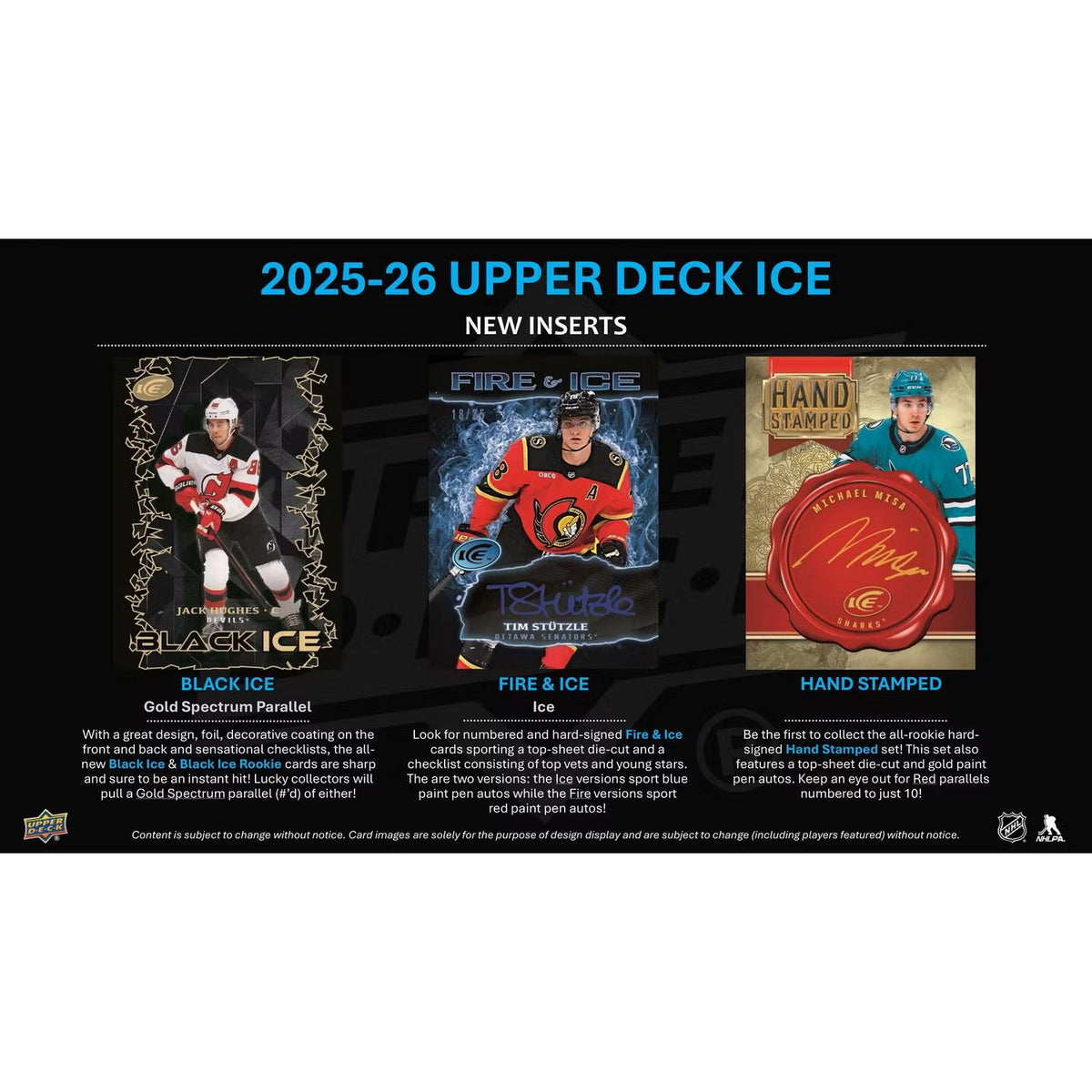2025-26 Upper Deck Ice Hockey Hobby Box *Contact Us To Order*