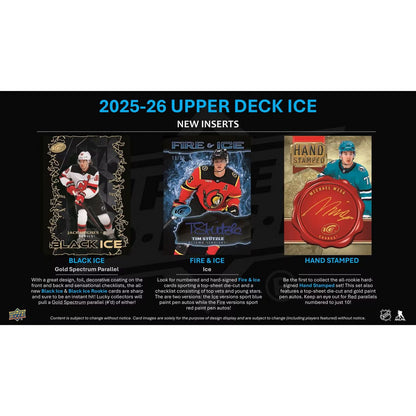 2025-26 Upper Deck Ice Hockey Hobby Box *Contact Us To Order*