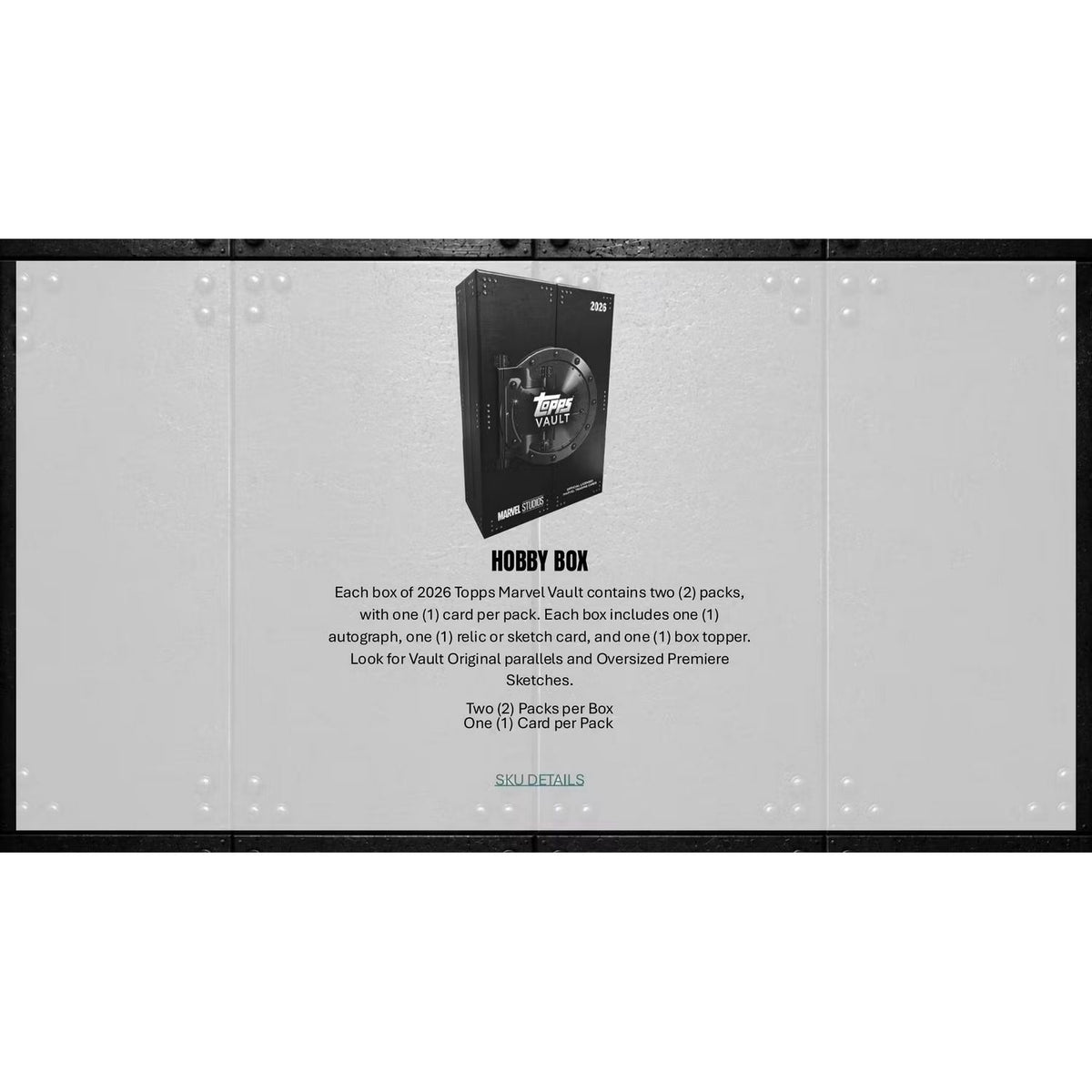 2026 Topps Vault Marvel Hobby Box