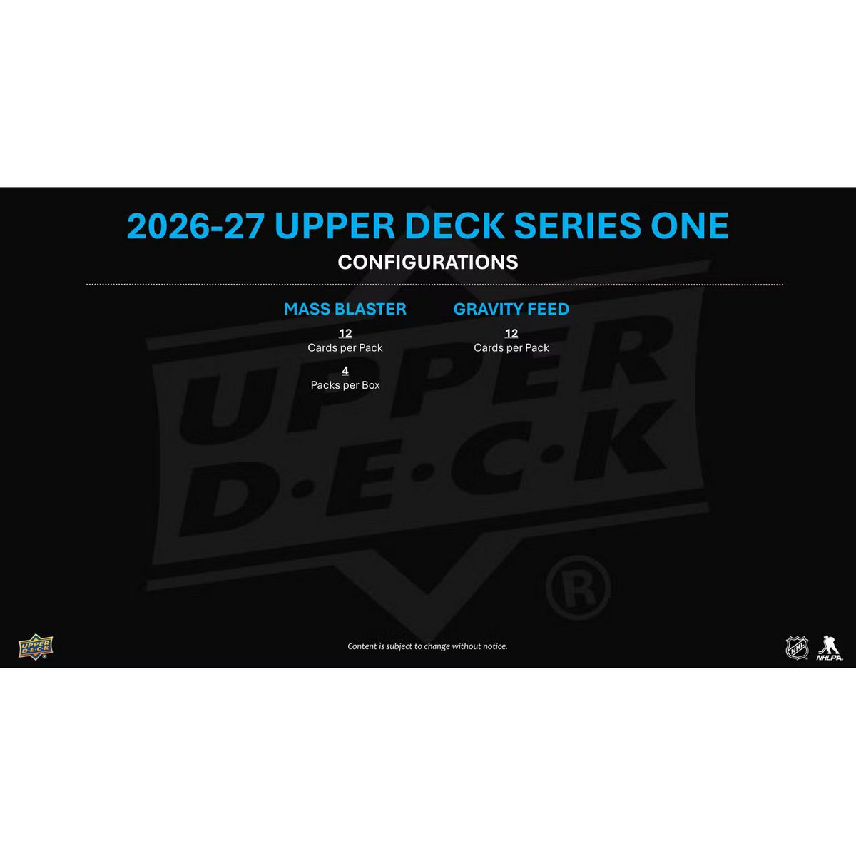 2026-27 Upper Deck Series 1 Hockey Blaster Box