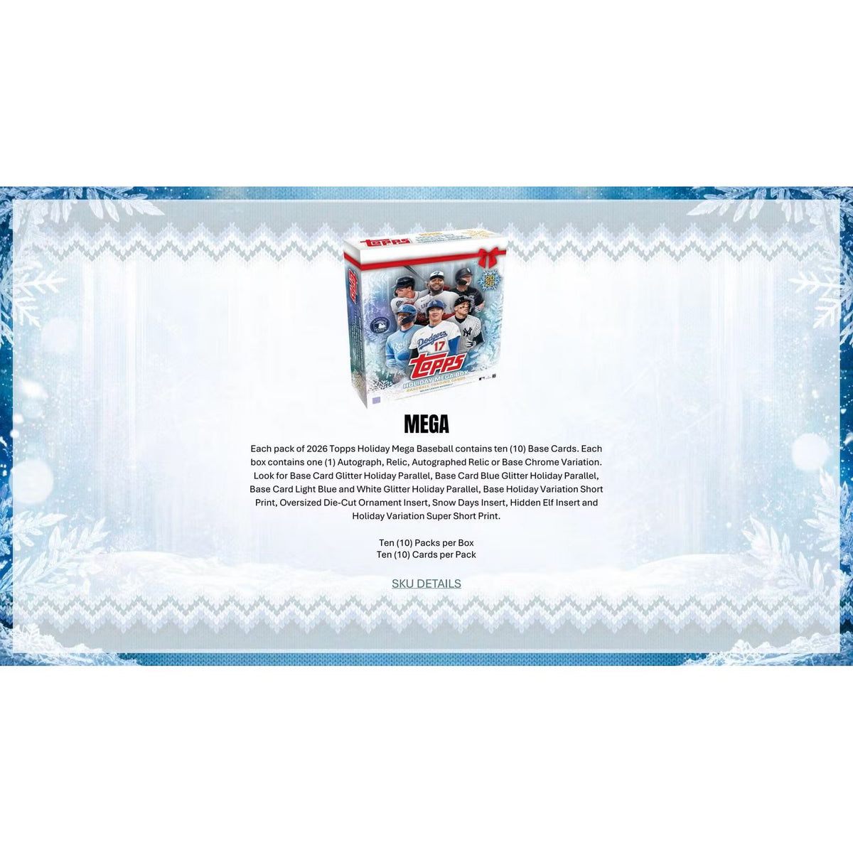 2026 Topps Holiday Baseball Hobby Collector 3-Tin Box