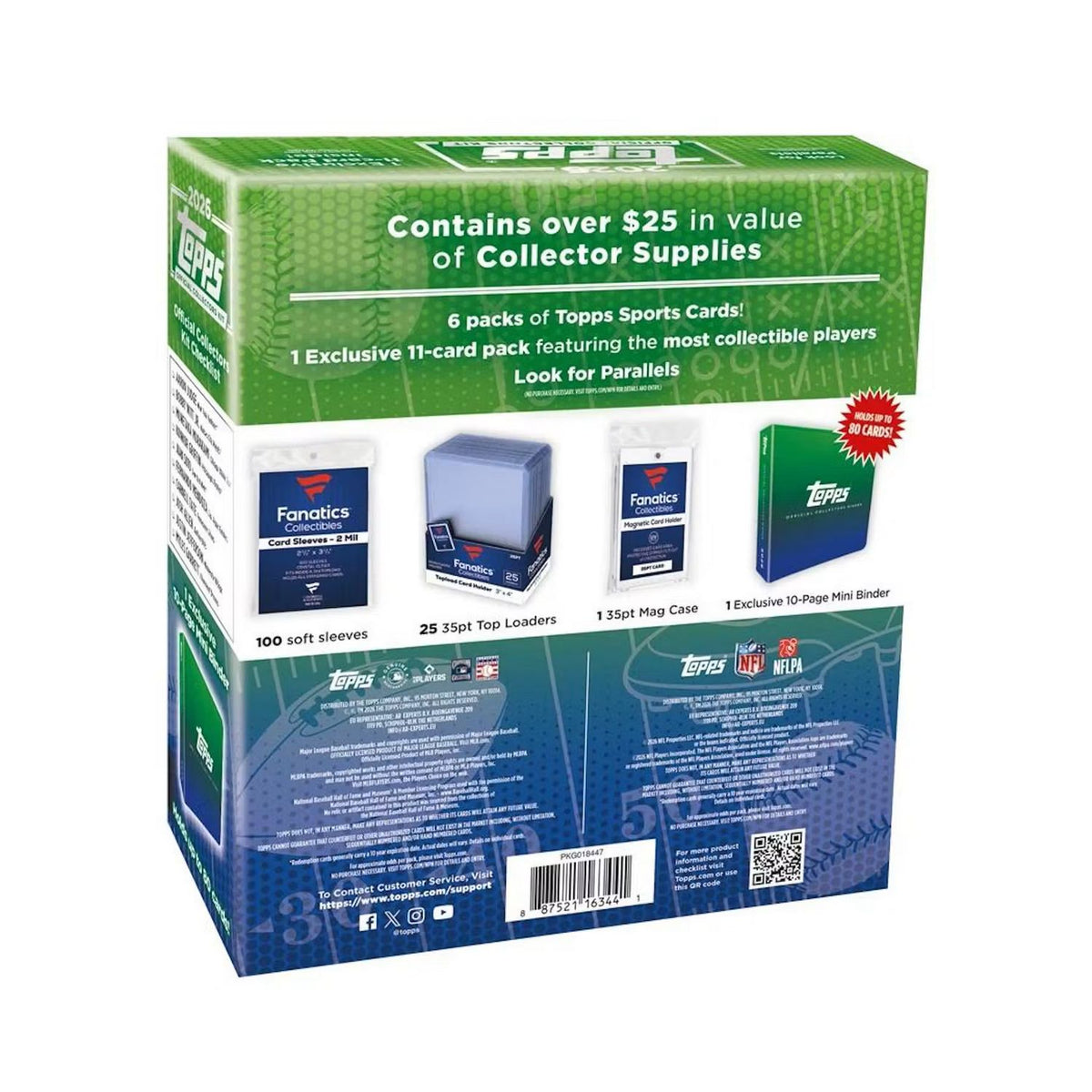 2026 Topps NFL x MLB Official Collector Kit Box
