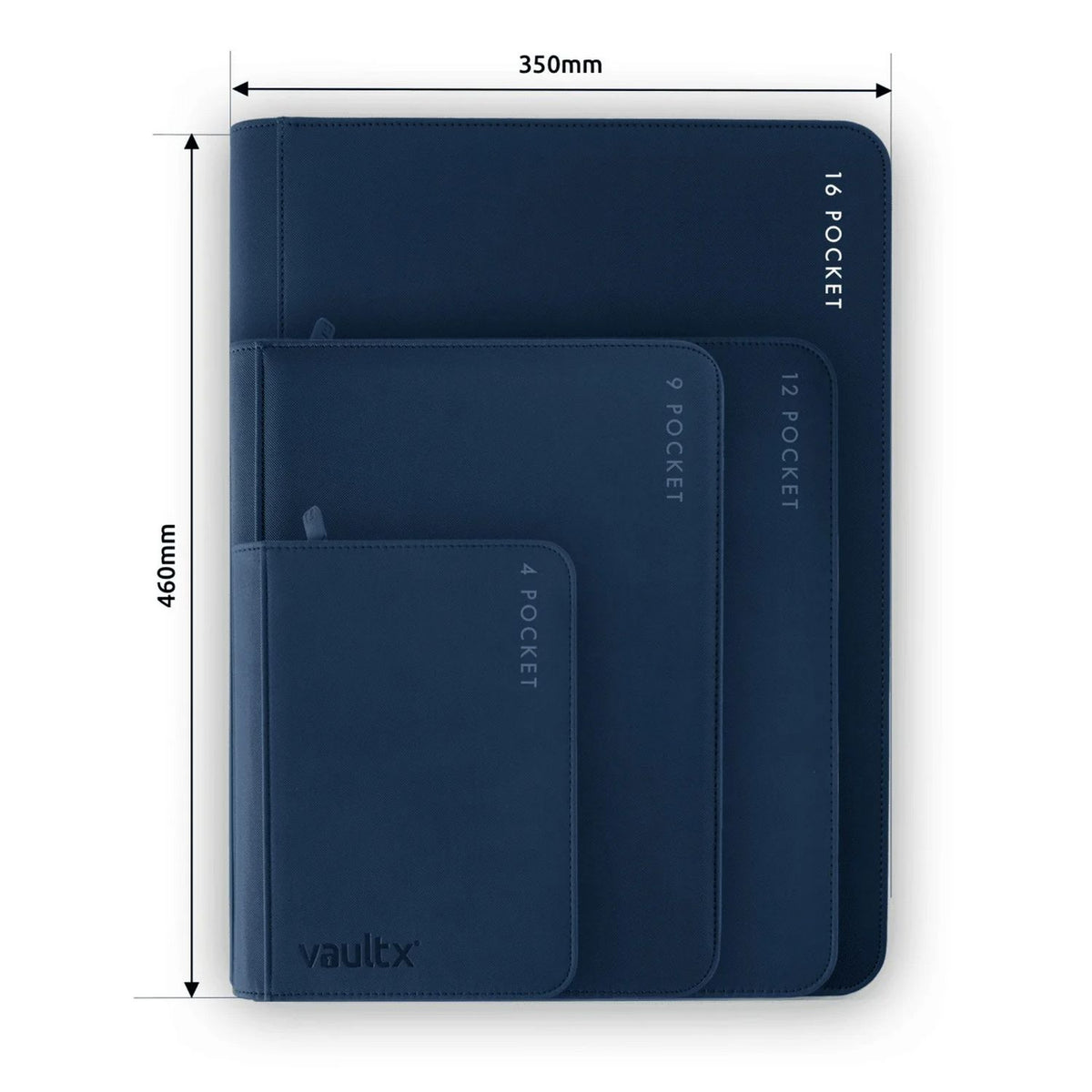 Vault X 16-Pocket Exo-Tec Zip Binder XXL (Royal Blue)