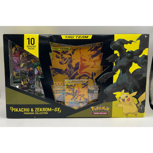 Pokemon: Pikachu & Zekrom GX Premium Collection #1 *See Pictures for Condition*