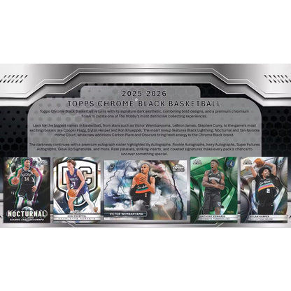 2025-26 Topps Chrome Black Basketball Hobby Box
