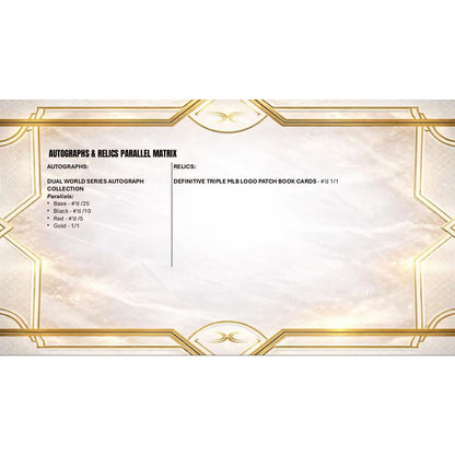 2025 Topps Definitive Baseball Hobby 2-Box Case