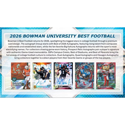 2026 Topps Bowman University Best Football Hobby Box