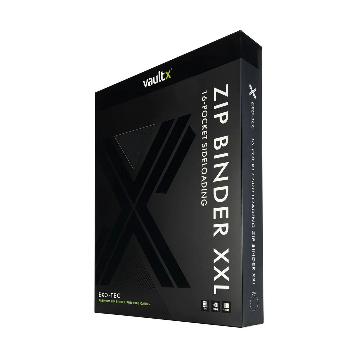 Vault X 16-Pocket Exo-Tec Zip Binder XXL (Signature Black)