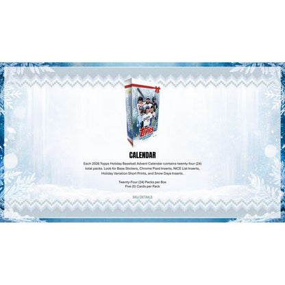 2026 Topps Holiday Baseball Hobby Collector 3-Tin Box