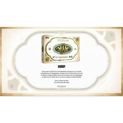 2026 Topps Tier One Baseball Hobby Box