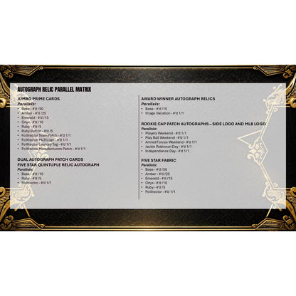 2026 Topps Five Star Baseball Hobby 3-Box Case