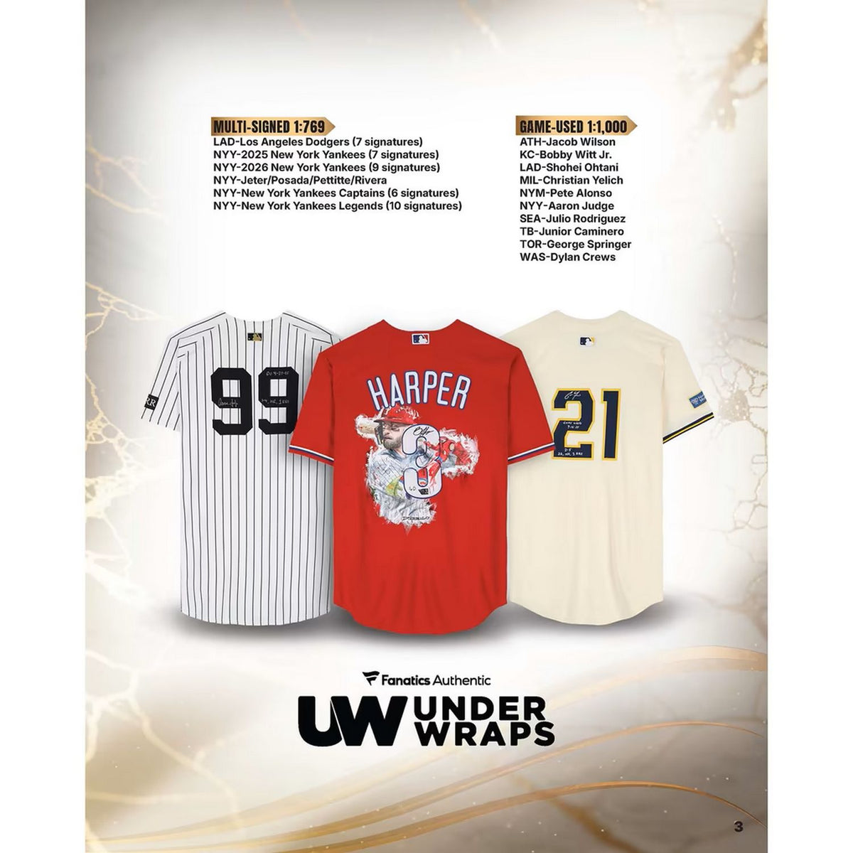 2026 Fanatics Under Wraps Autographed MLB Jerseys Volume II
