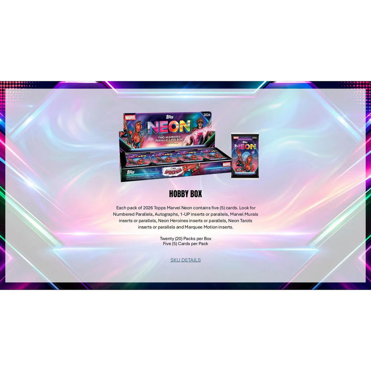 2026 Topps Marvel Neon Mega Box