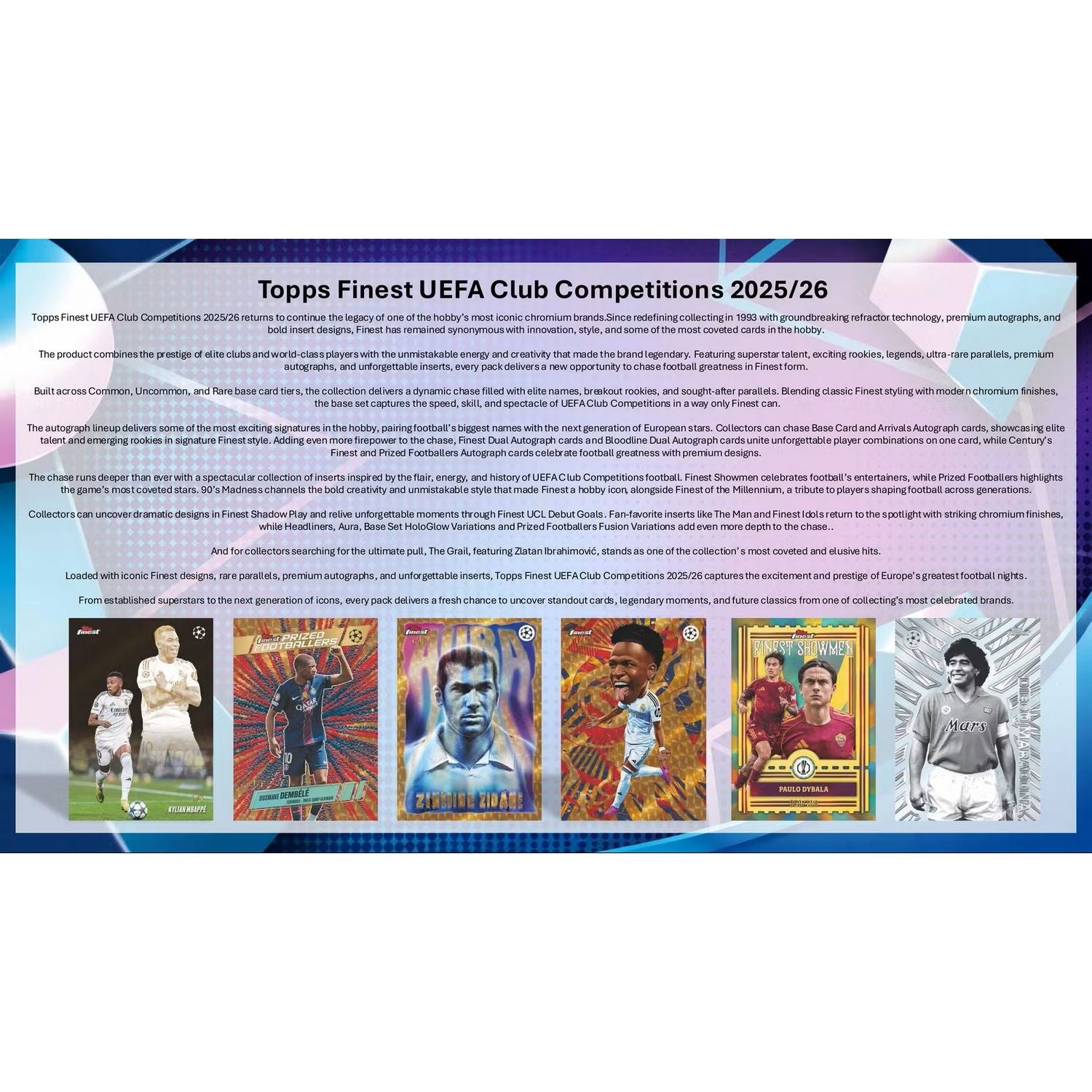 Topps Finest 2025-26 UEFA Club Competitions Soccer Hobby Box
