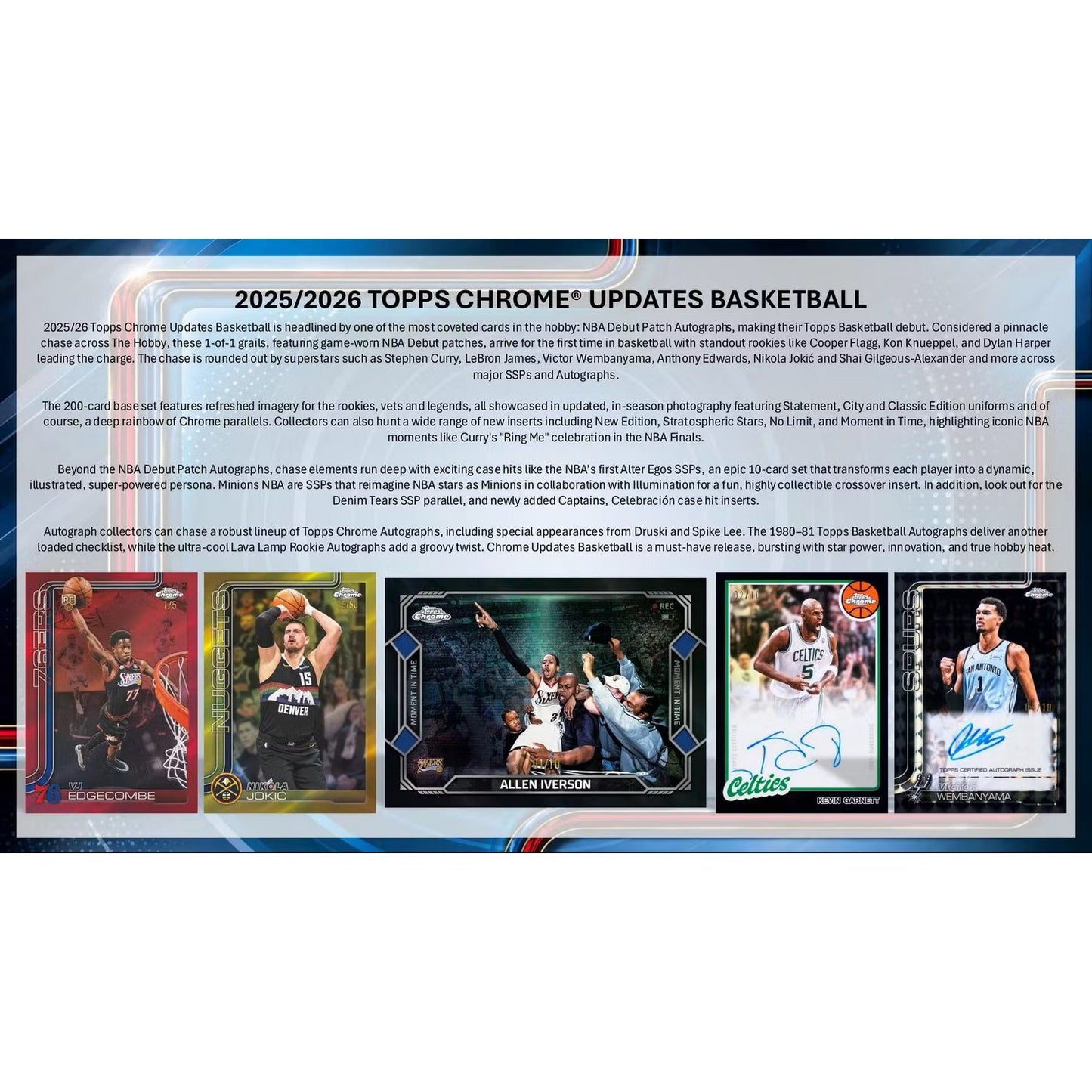2025-26 Topps Chrome Update Series Basketball Jumbo Box