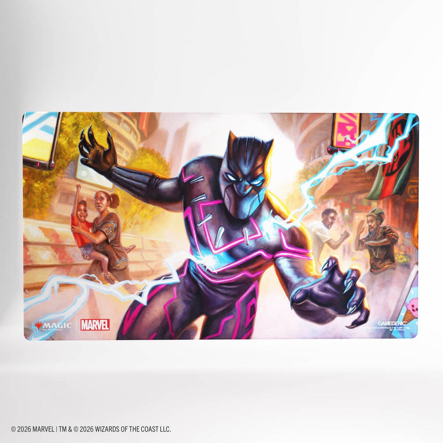 Gamegenic: Magic the Gathering | Marvel Super Heroes Shiny Playmat (Striking Black Panther)