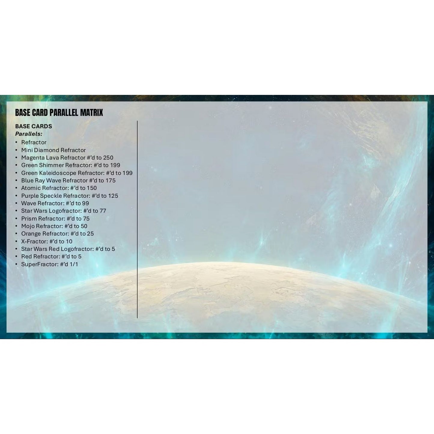 2026 Topps Star Wars Chrome Galaxy Hobby Box