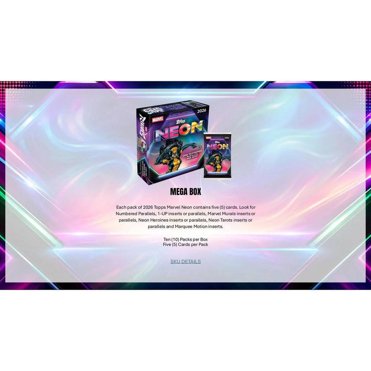 2026 Topps Marvel Neon Mega Box