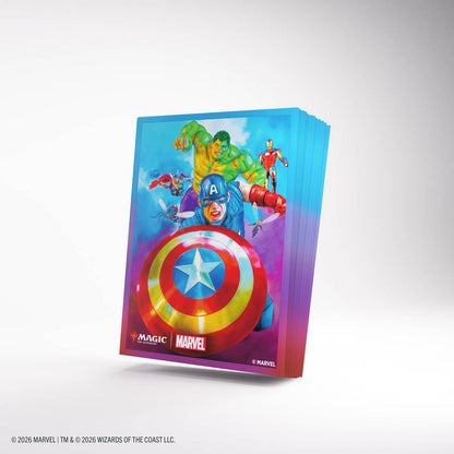 Gamegenic: Magic the Gathering | Marvel Super Heroes Premium Art Sleeves (Captain America, Team Leader)