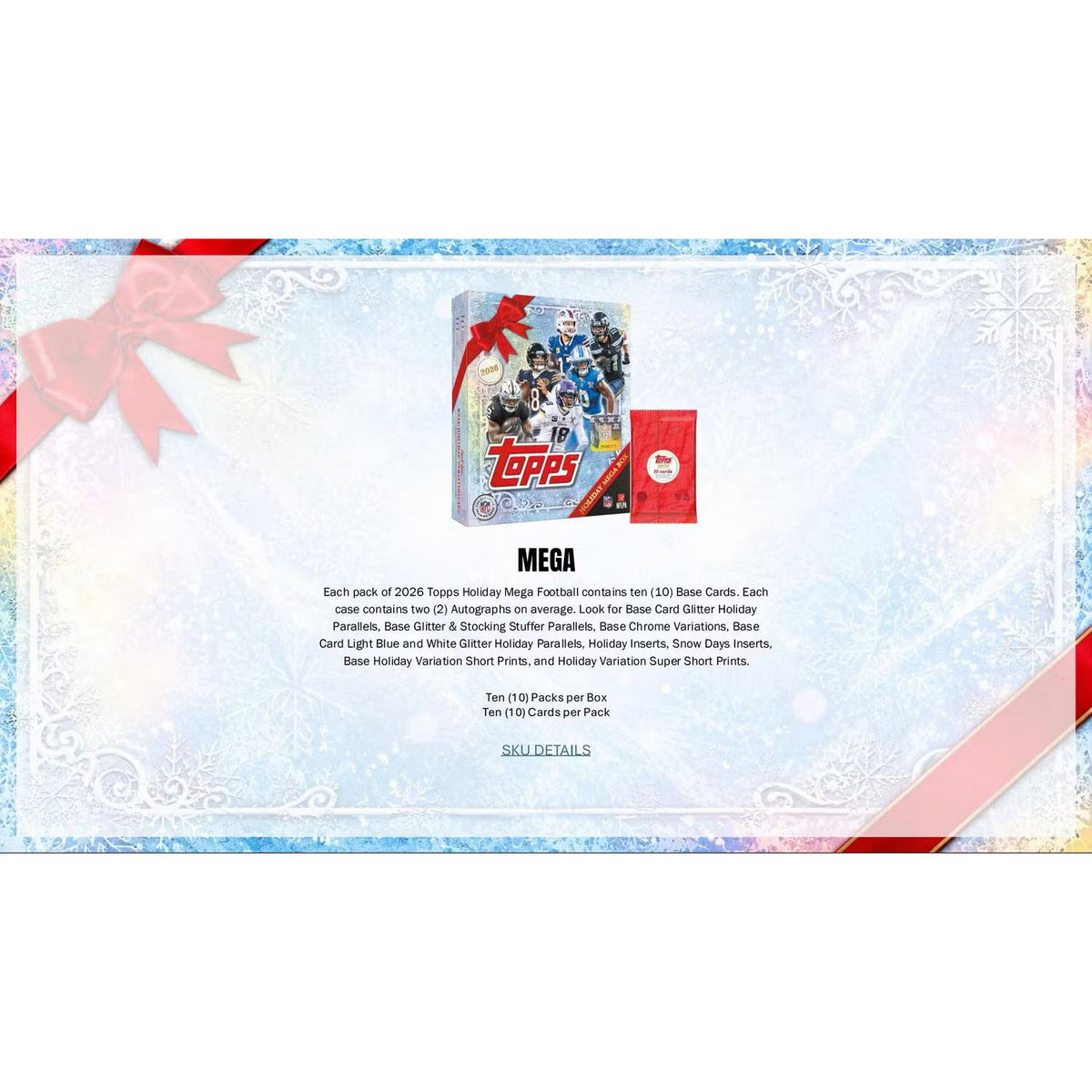 2026 Topps Holiday Football Mega Box