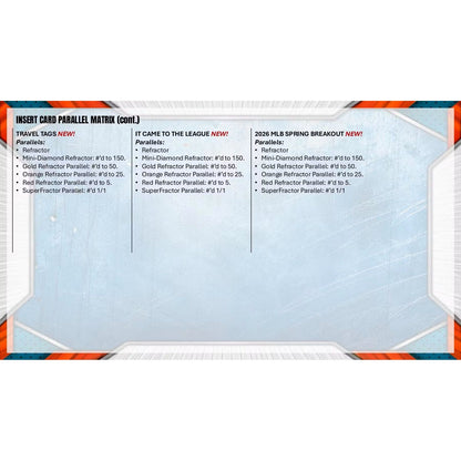 2026 Topps Bowman Chrome Baseball Hobby Box