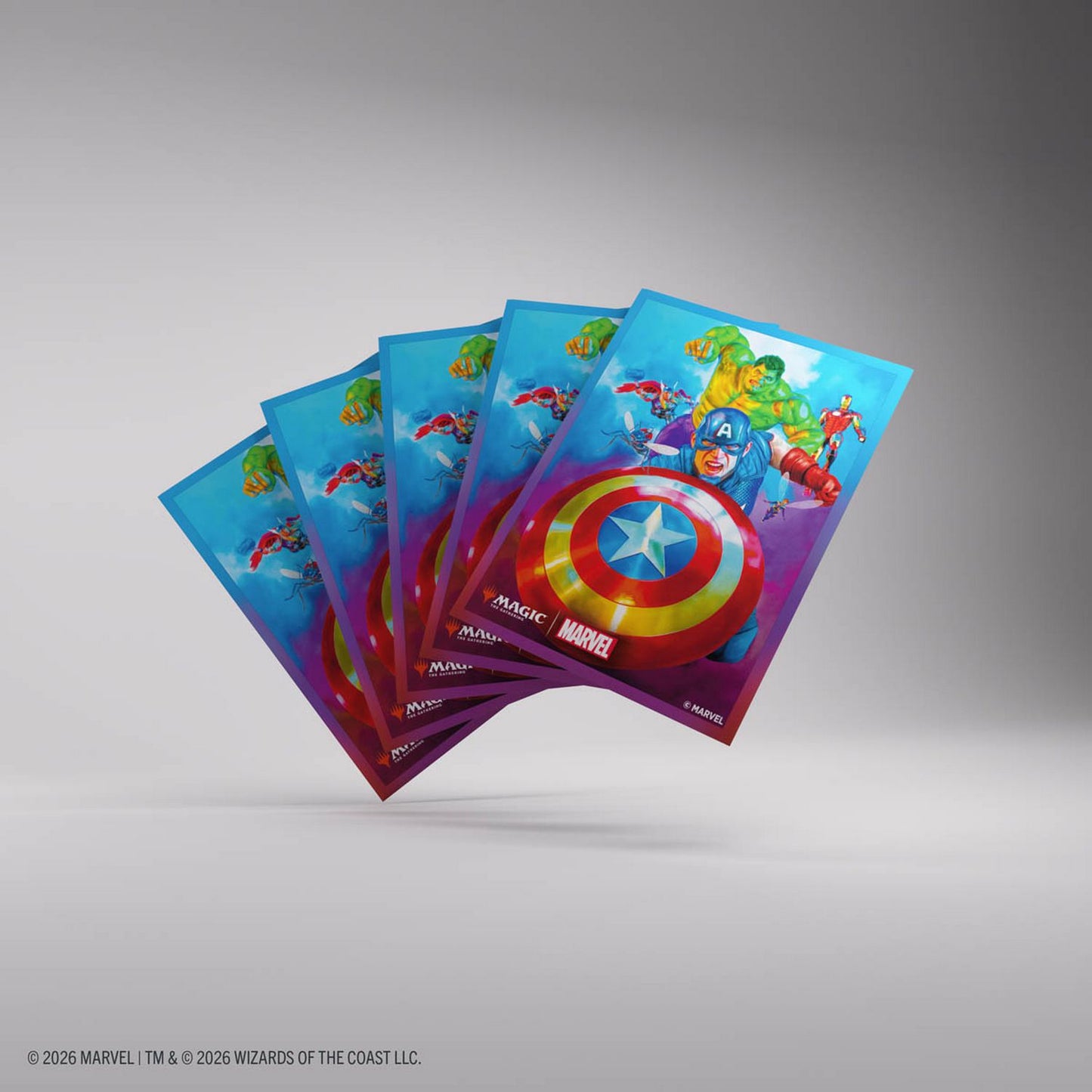 Gamegenic: Magic the Gathering | Marvel Super Heroes Premium Art Sleeves (Captain America, Team Leader)