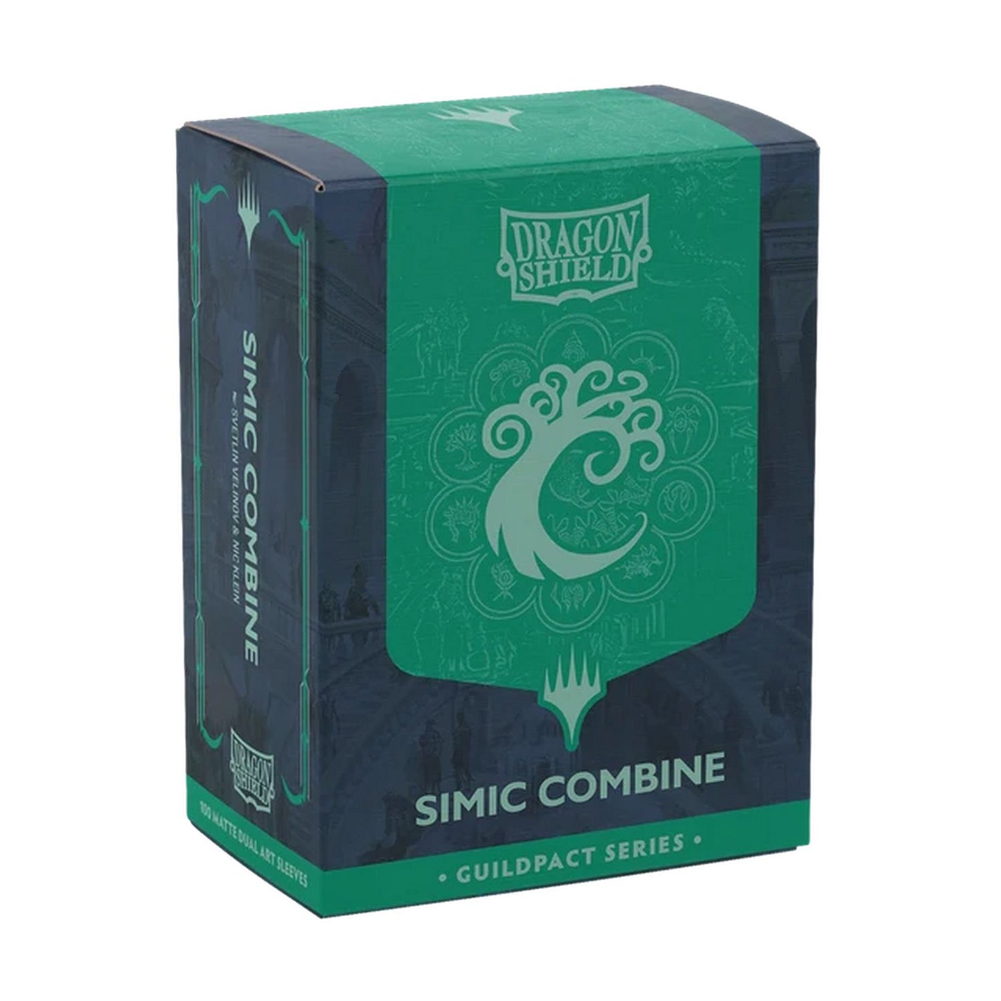 Dragon Shield: Guildpact Series - Matte Dual Art Standard Sleeves 100ct (Simic Combine)