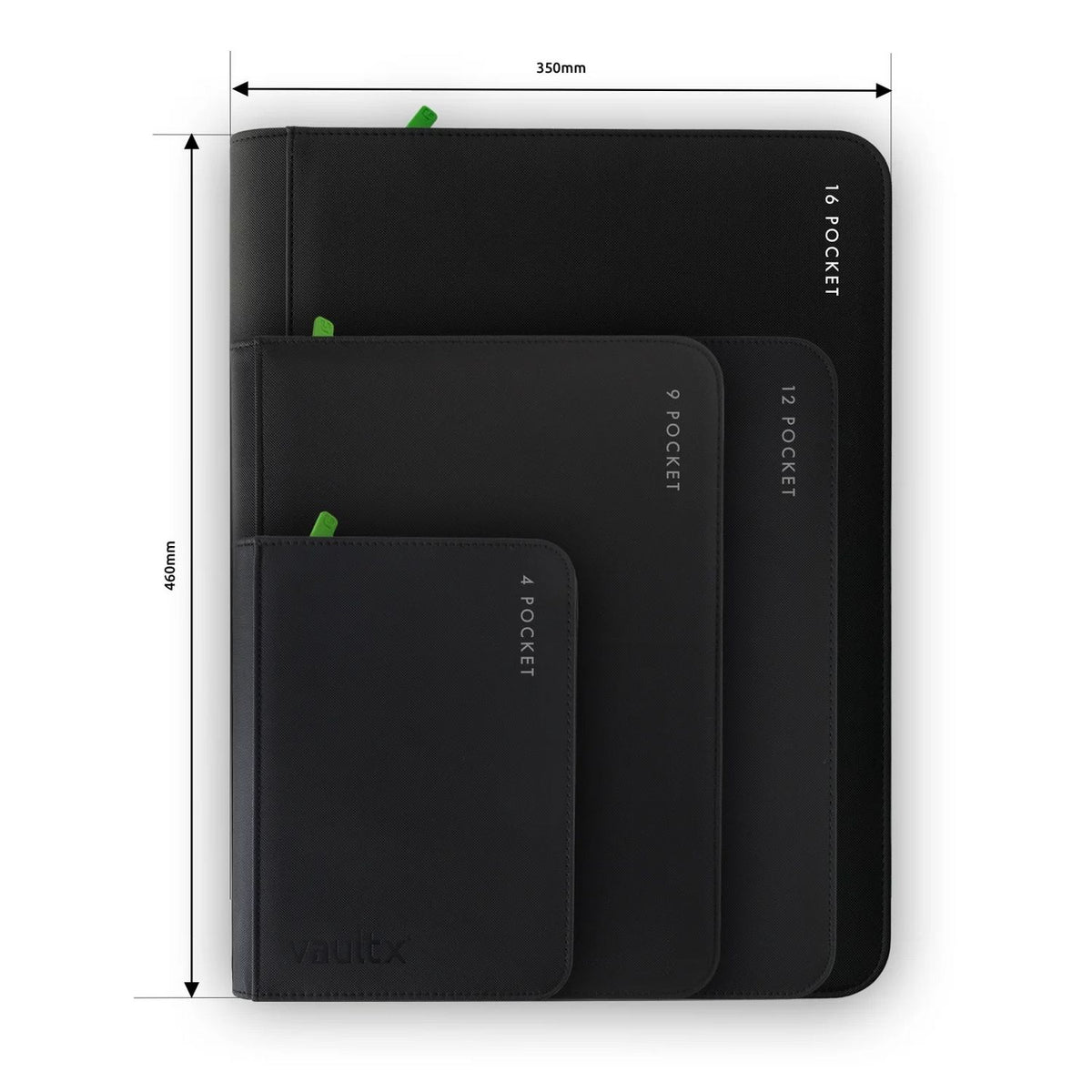 Vault X 16-Pocket Exo-Tec Zip Binder XXL (Signature Black)