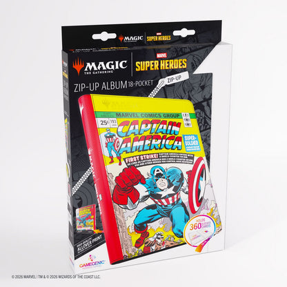 Gamegenic: Magic the Gathering | Marvel Super Heroes Zip-Up Album 18-Pocket (Captain America/Black Panther)