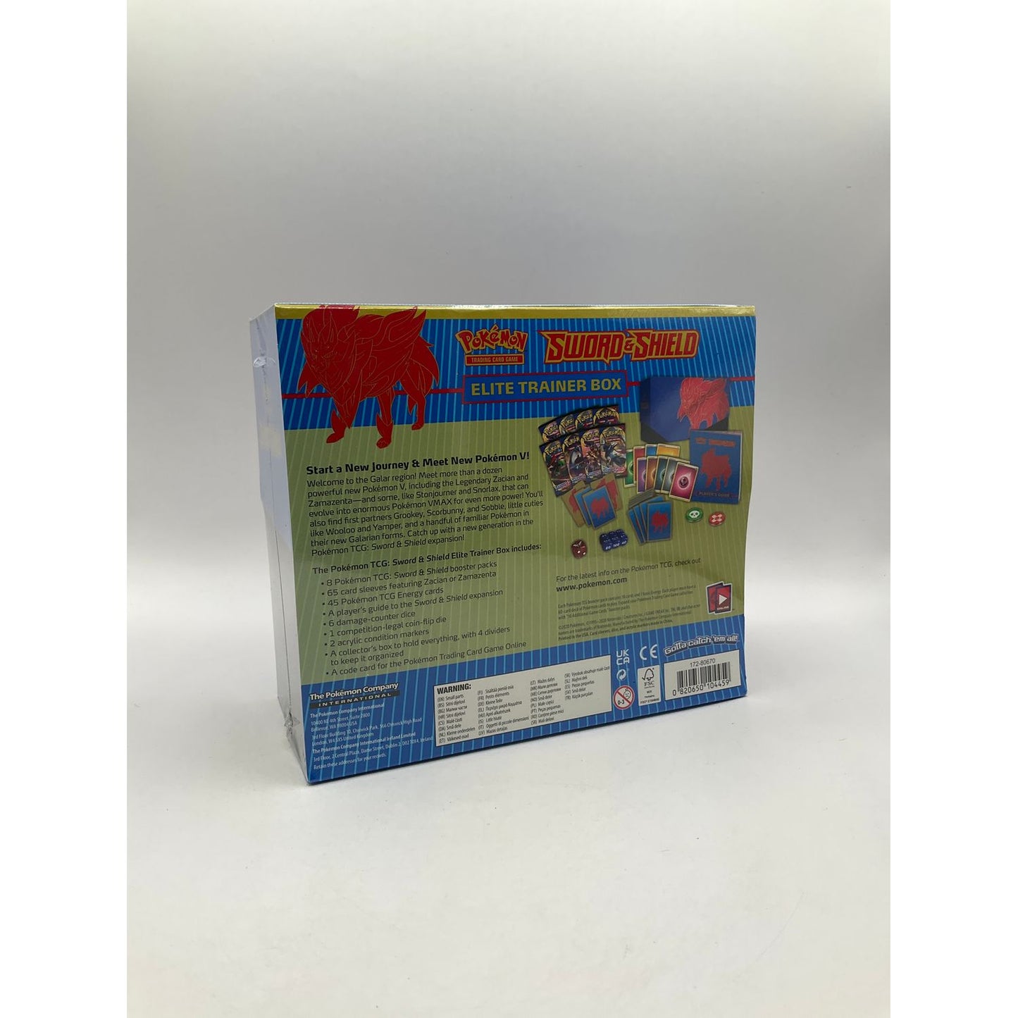 Pokemon: Sword & Shield Base Set Elite Trainer Box [Zamazenta] #1 *See Pictures for Condition*