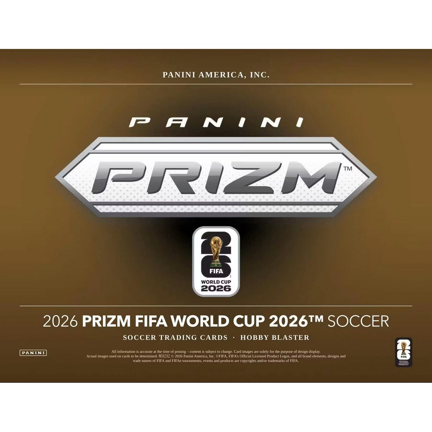 2026 Panini Prizm FIFA World Cup Soccer Hobby Blaster Box