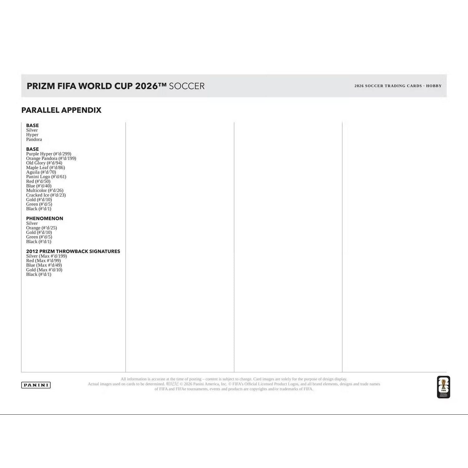 2026 Panini Prizm FIFA World Cup Soccer Hobby Box、Panini、kayou