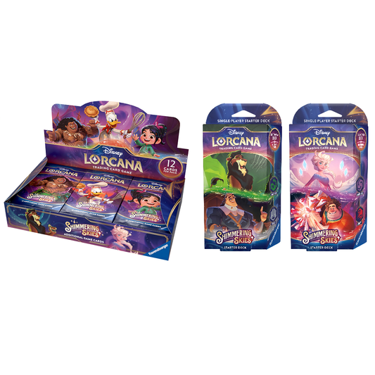 Disney Lorcana: Shimmering Skies Combo [Booster Box + Starter Deck Set-of-2] *Expected Release Date 8-23-2024*
