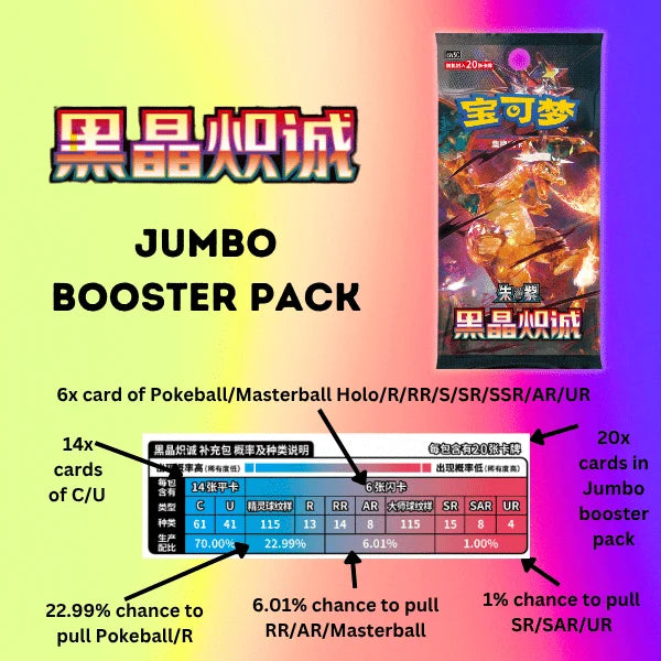 Pokemon: Chinese Dark Crystal Blaze Jumbo Booster Box (CSV5C)