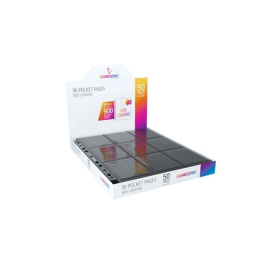 Gamegenic: Sideloading 18-Pocket Pages 50ct - Black