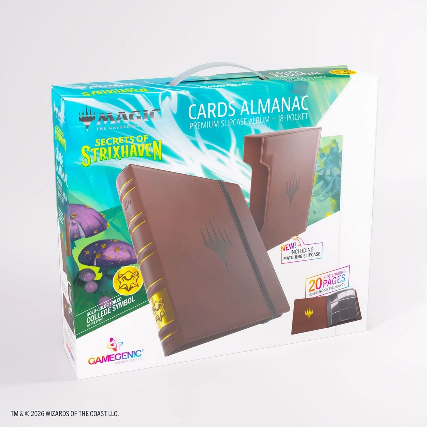 Gamegenic: Magic the Gathering Secrets of Strixhaven Cards Almanac Premium Slipcase Album 18-Pocket (Lorehold)