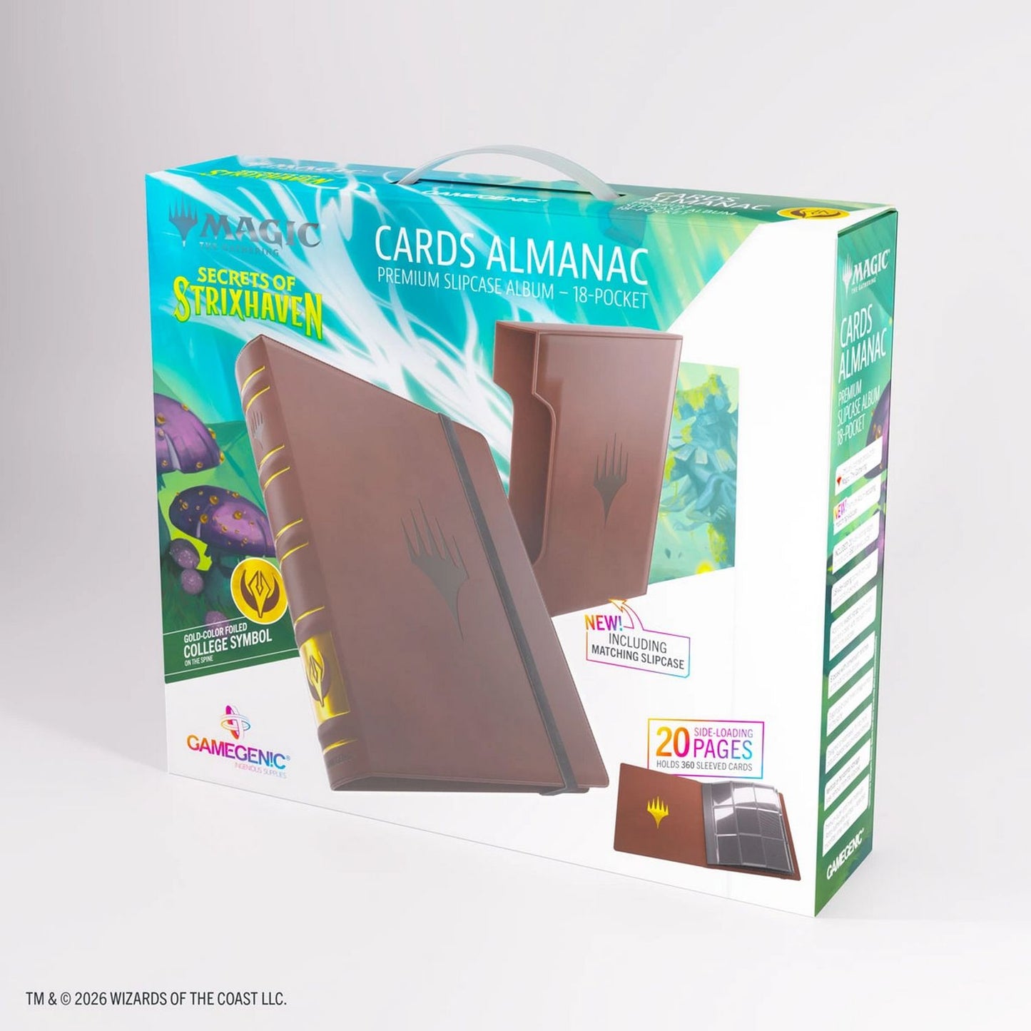 Gamegenic: Magic the Gathering Secrets of Strixhaven Cards Almanac Premium Slipcase Album 18-Pocket (Silverquill)