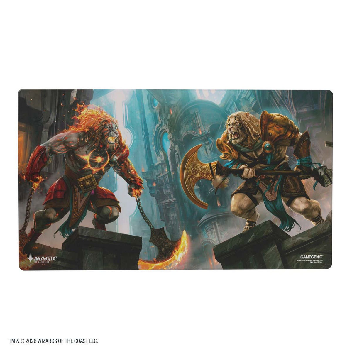 Gamegenic: Magic the Gathering Reality Fracture Shiny Playmat (Ajani Unrelenting / Ajani Resolute)