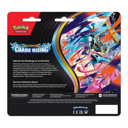 Pokemon: Mega Evolution Chaos Rising 3-Pack Blister (ME04) *Releases 05-22-2026*