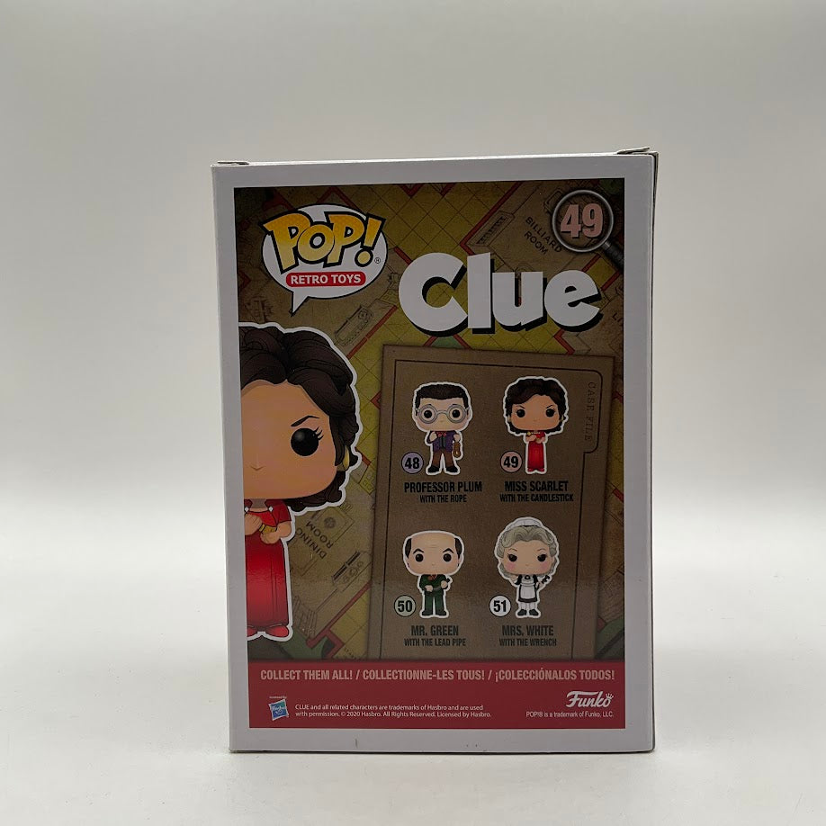 Miss Scarlet with the Candlestick Funko Pop! Clue #49