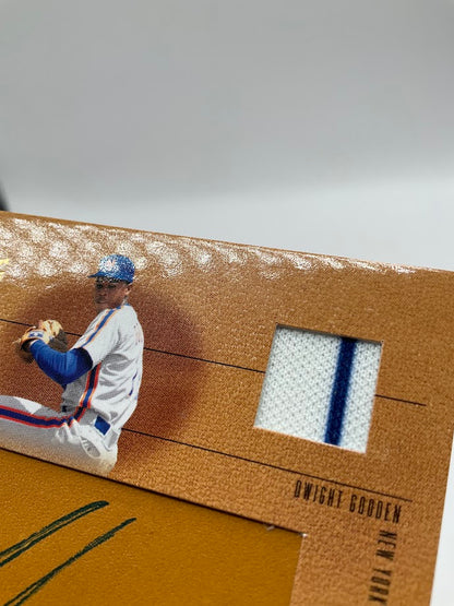 Dwight Gooden 2005 Donruss Leather & Lumber Cuts Relic Auto 119/128 #LC-20