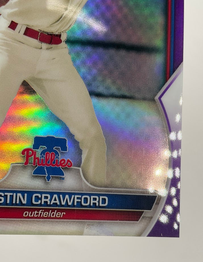 Justin Crawford 2023 Bowman Chrome Purple Refractor 125/250 #BCP-3
