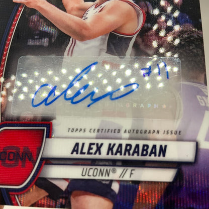 Alex Karaban 2024-25 Bowman Chrome University Refractor Auto #100