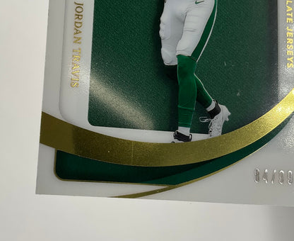 Jordan Travis 2024 Panini Immaculate Collection Clearly Gold Swatch RC 84/99