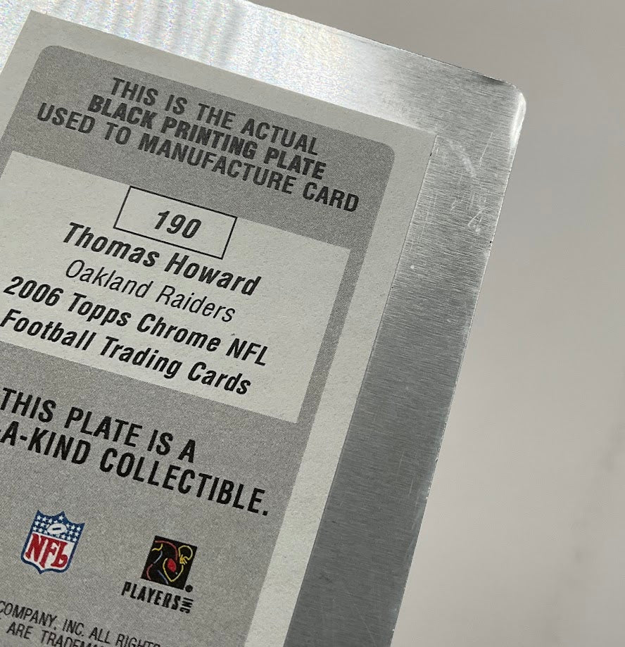 Thomas Howard 2006 Topps Chrome Black Printing Plate RC 1/1 #190