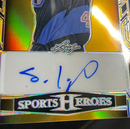 Shawn Kemp 2024 Leaf Sports Heroes Gold Refractor Auto 1/2 #BA-SK1