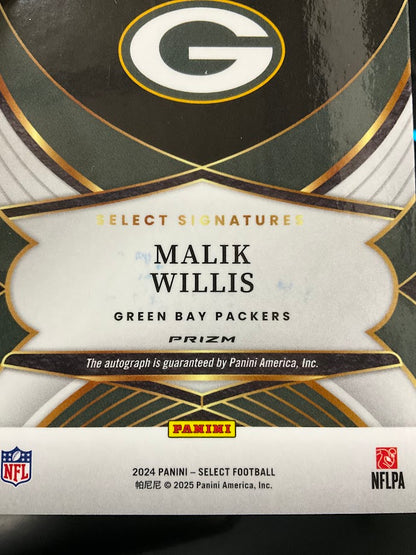 Malik Willis 2024 Panini Select Prizm Auto #SSP-MWS