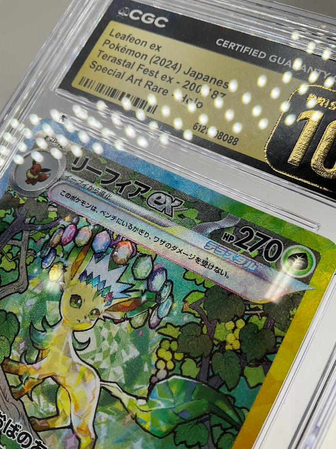 Leafeon ex Pokemon Terastal Fest ex Special Art Rare Holo JP CGC 10 Pristine #2