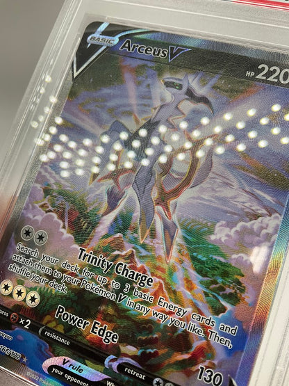 Arceus V Pokemon Brilliant Stars Full Art #166 PSA 8